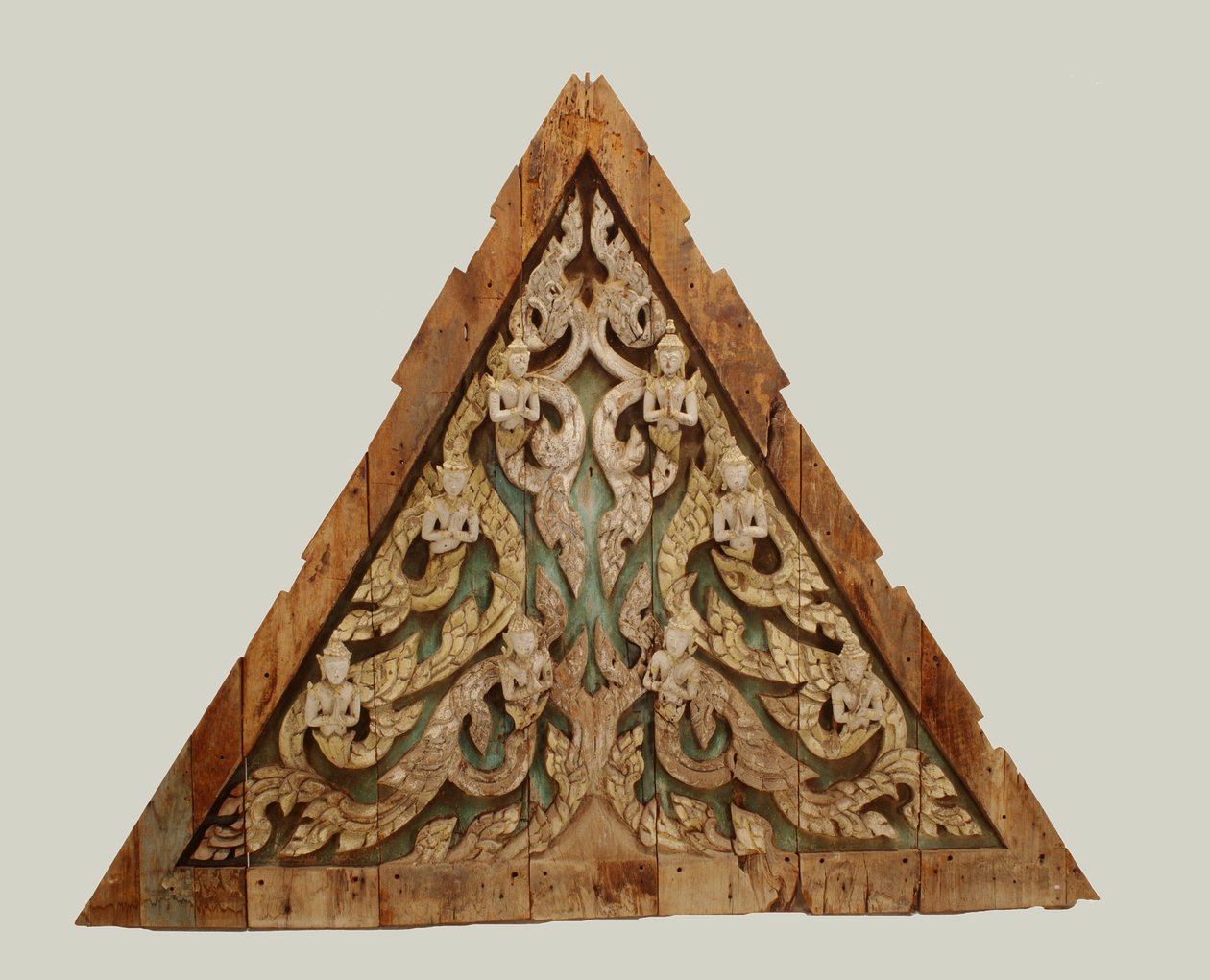 Geç Ayutthaya Dönemi (1351-1767) (ahşap) bir Tay tapınağının Gable by Thai School