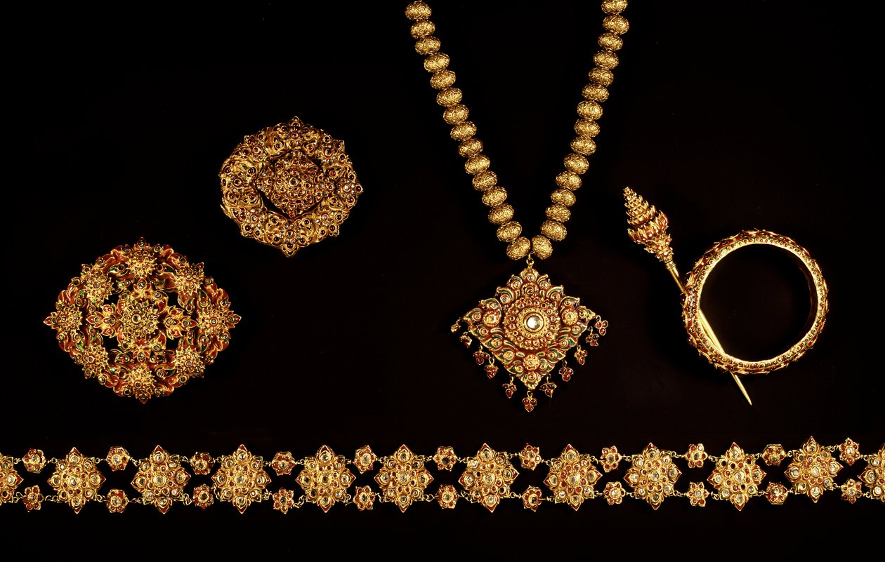 Mücevherat, Ayutthaya dönemi (1350-1767), 17. ila 18. yüzyıl (altın ve değerli taşlar) by Thai School