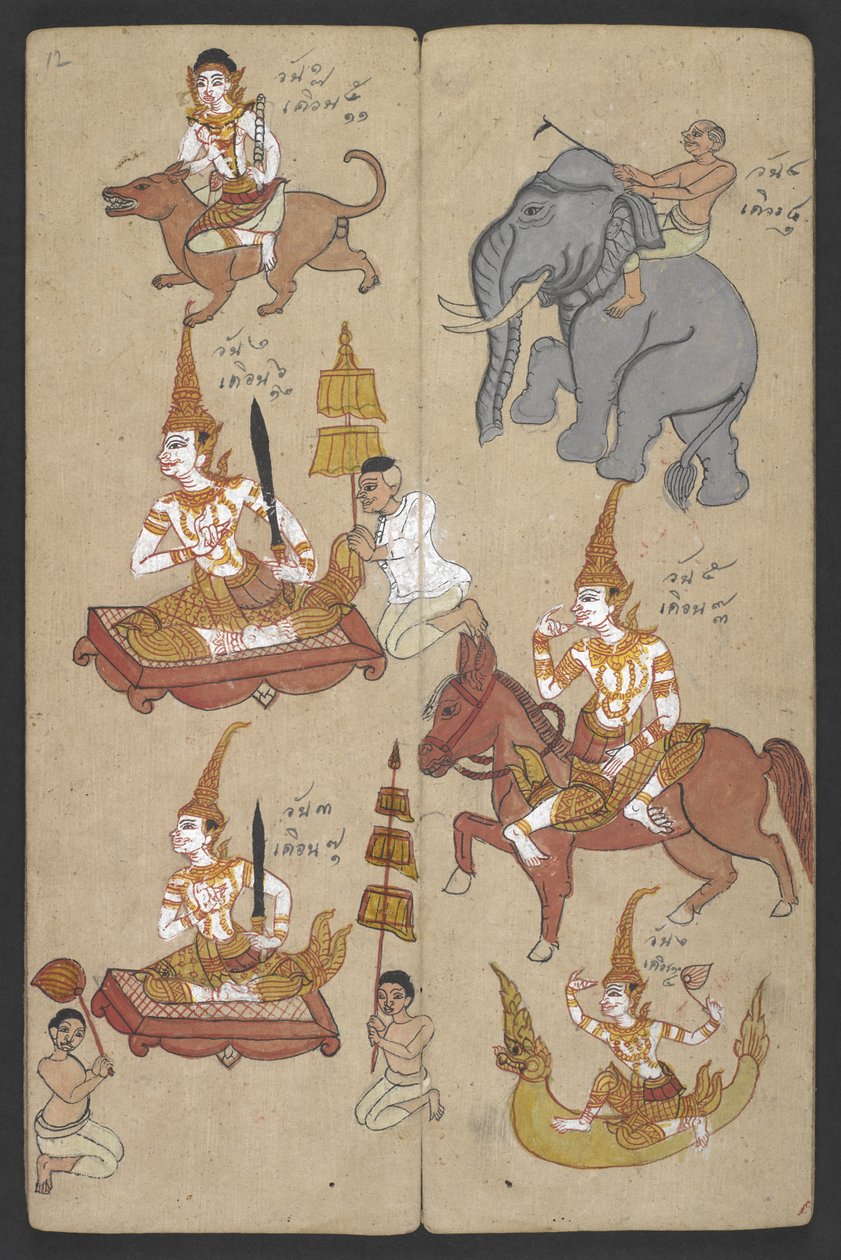Veya 16455 f.12r, Zodyak