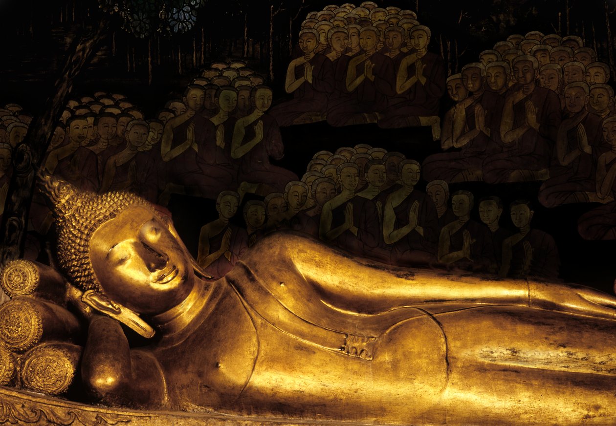 Buda'nın Paranirvana'sı (bronz) by Thai School