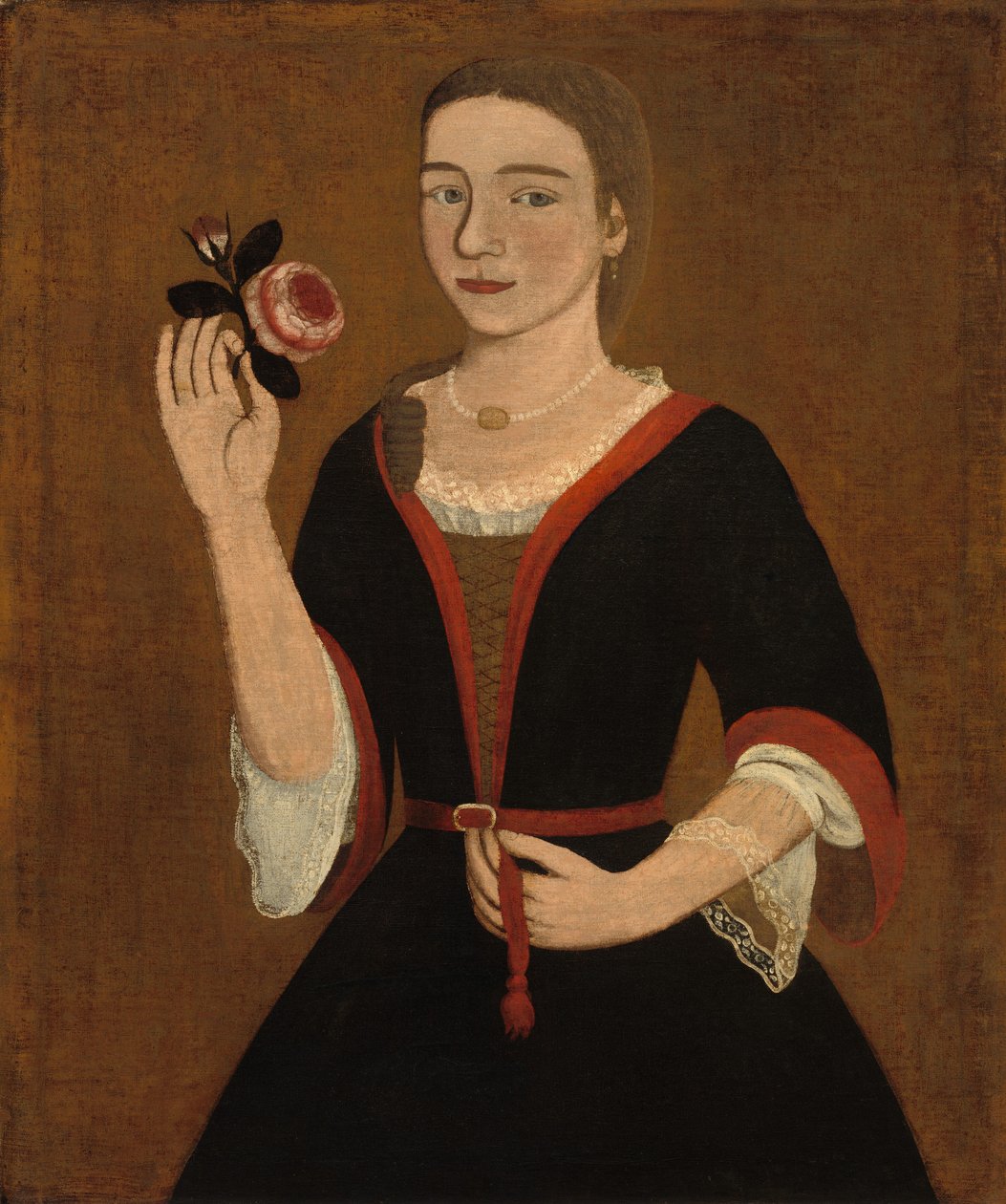Bayan Van Alen, c.1735 (tuval üzerine yağlıboya) by The Gansevoort Limner