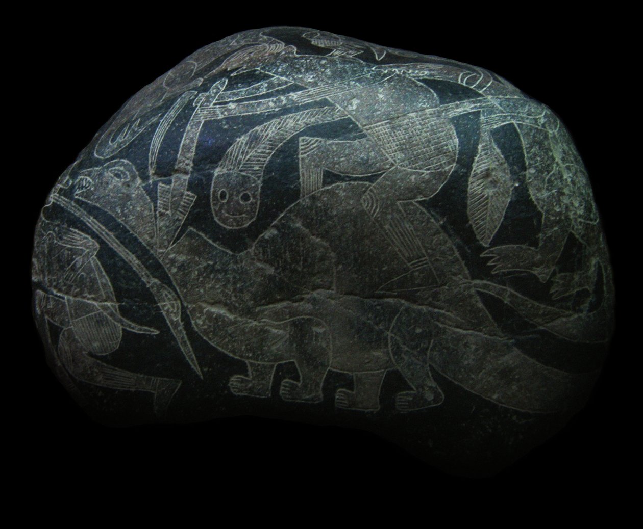İca taşı. Dinozor öldüren bir adam. by The Ica stones.