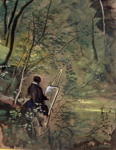 Hestercombe Woods, Somerset 1834 (sulu boya ve guaj) by The Rev. John Eagles