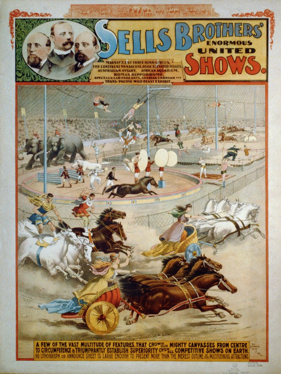 Kardeşlerin Muazzam Şovlarını Satıyor, 1885 civarı by The Strobridge Lithographing Company
