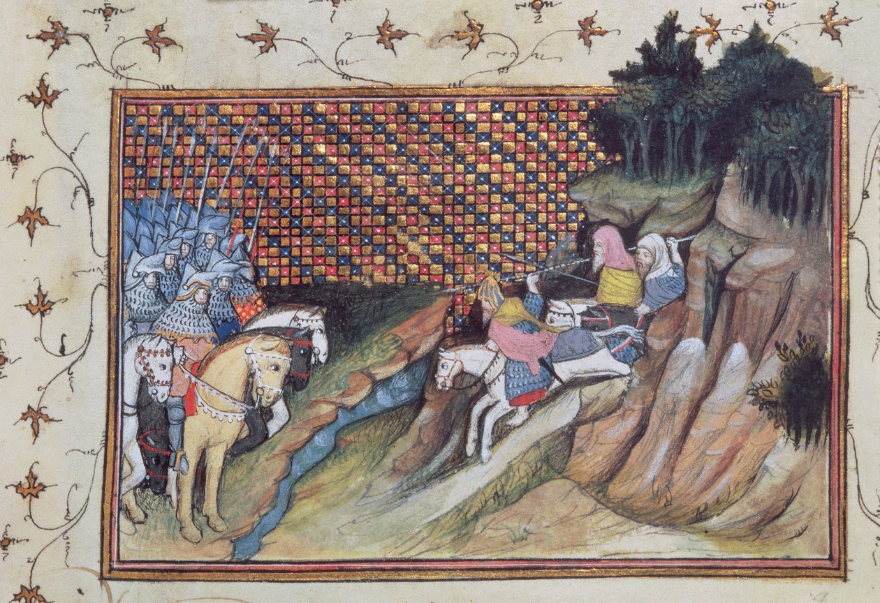 Harl 1319 f.9 MacNamara, İrlandalı şef Gloucester Kontu ile görüşmeye geliyor, 