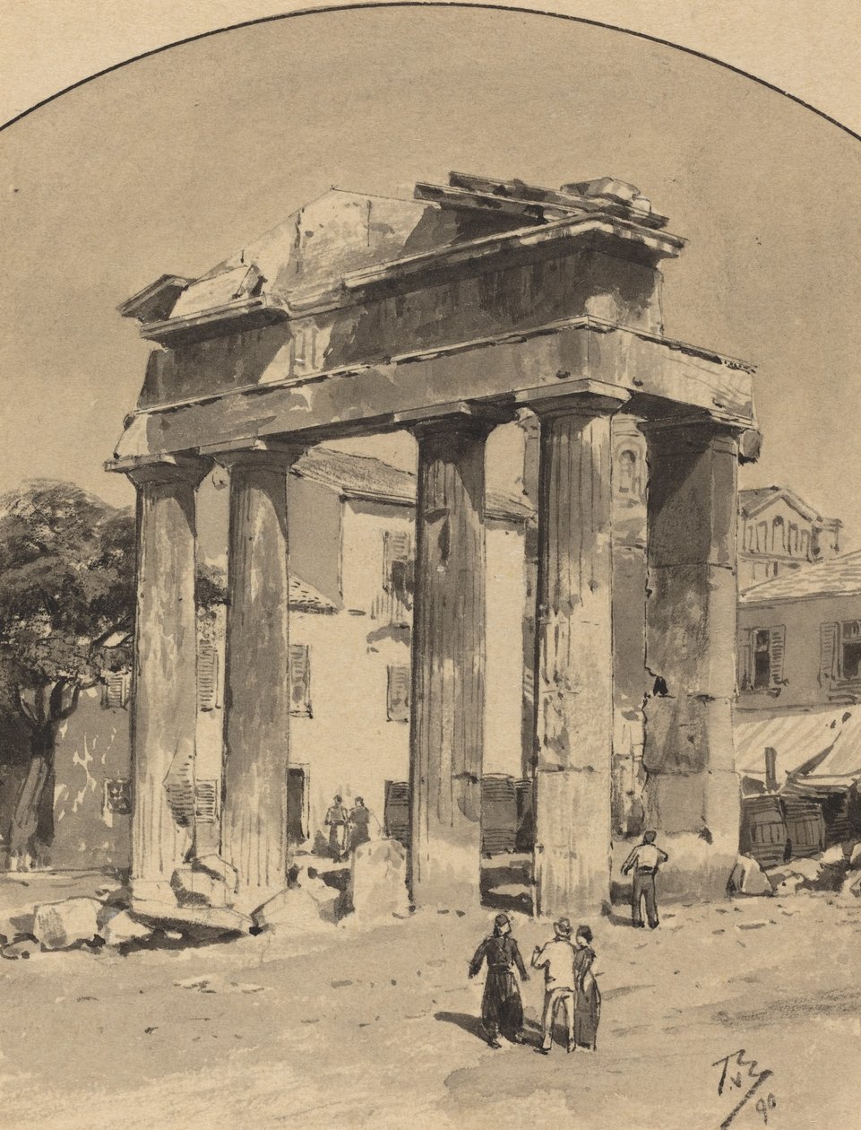 Eski Pazar Kapısı, 1890. by Themistocles von Eckenbrecher