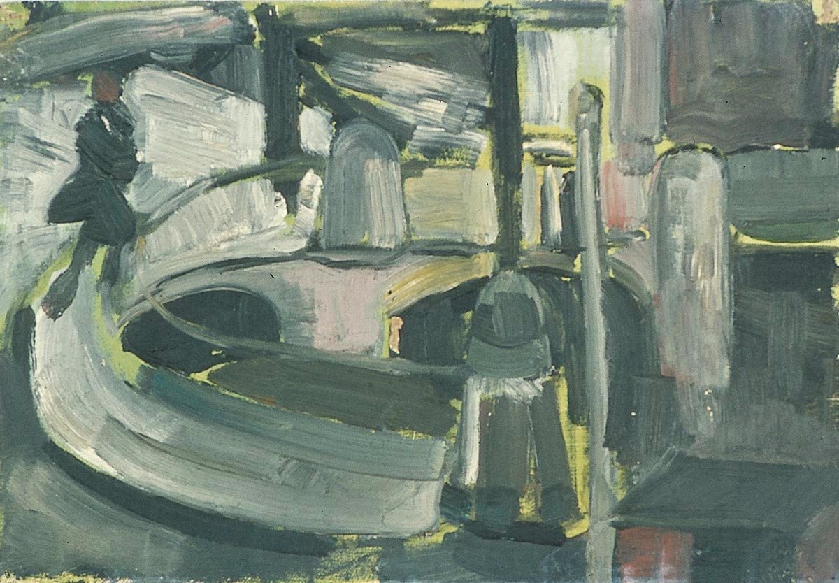 Figure on the Blauwpoortsbrug  by Theo van Doesburg