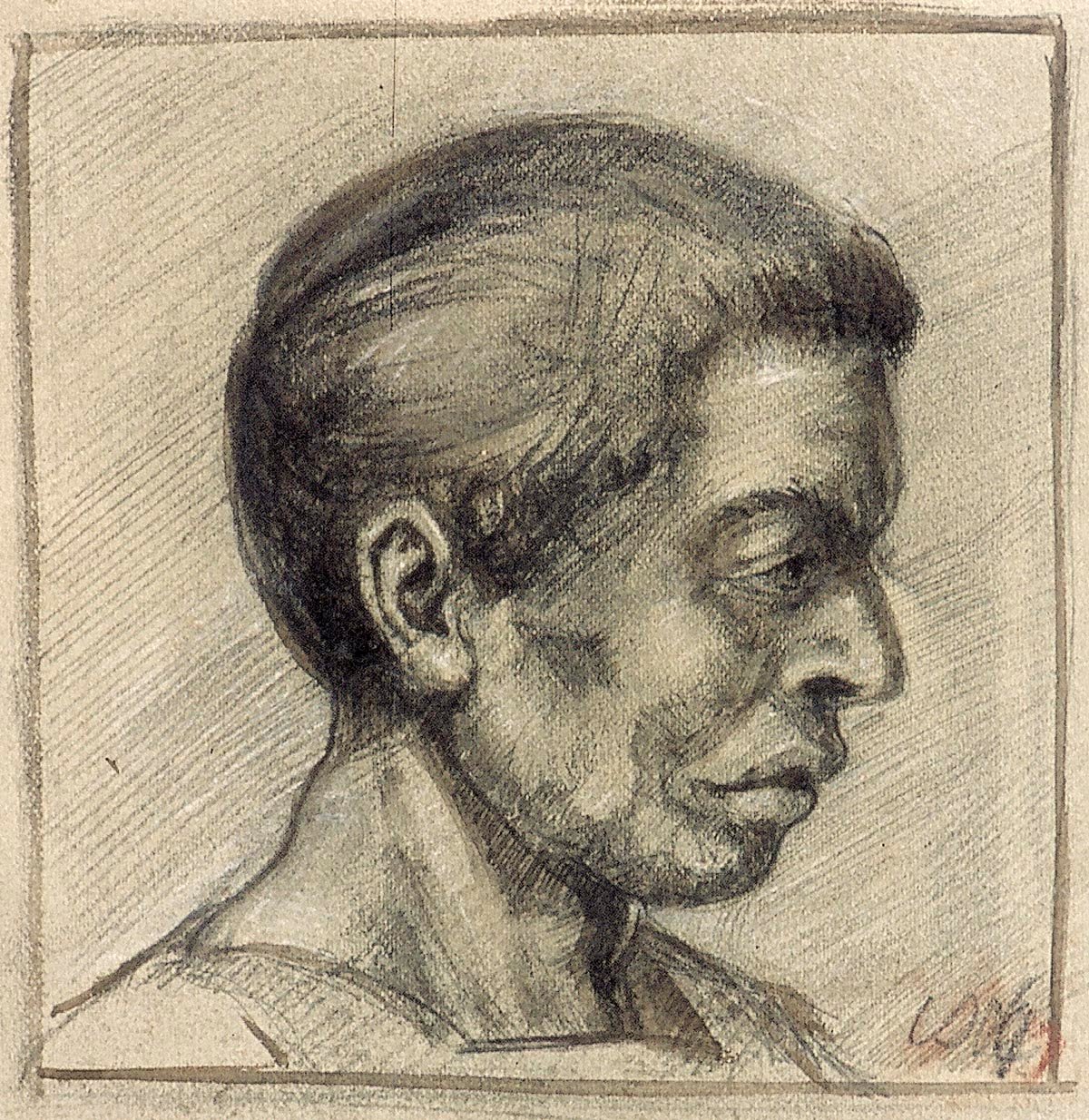 Profildeki Bir Adamın Portresi by Theo van Doesburg