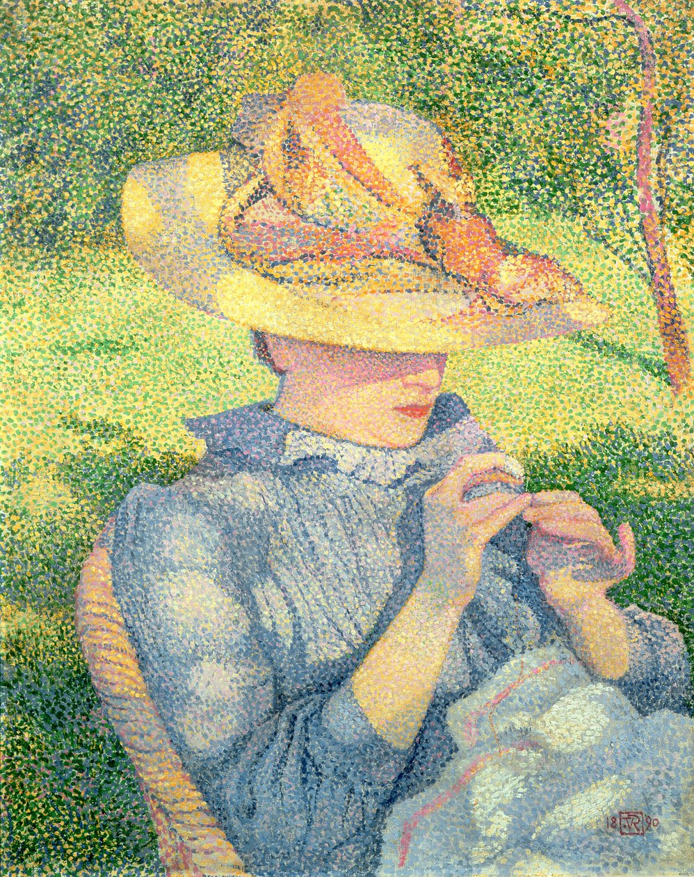 Hasır Şapka, 1890 by Théo van Rysselberghe