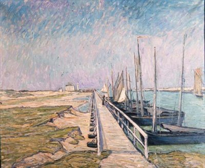 Bir Limanda Demirli Yelkenli Tekneler by Theo Van Brockhusen
