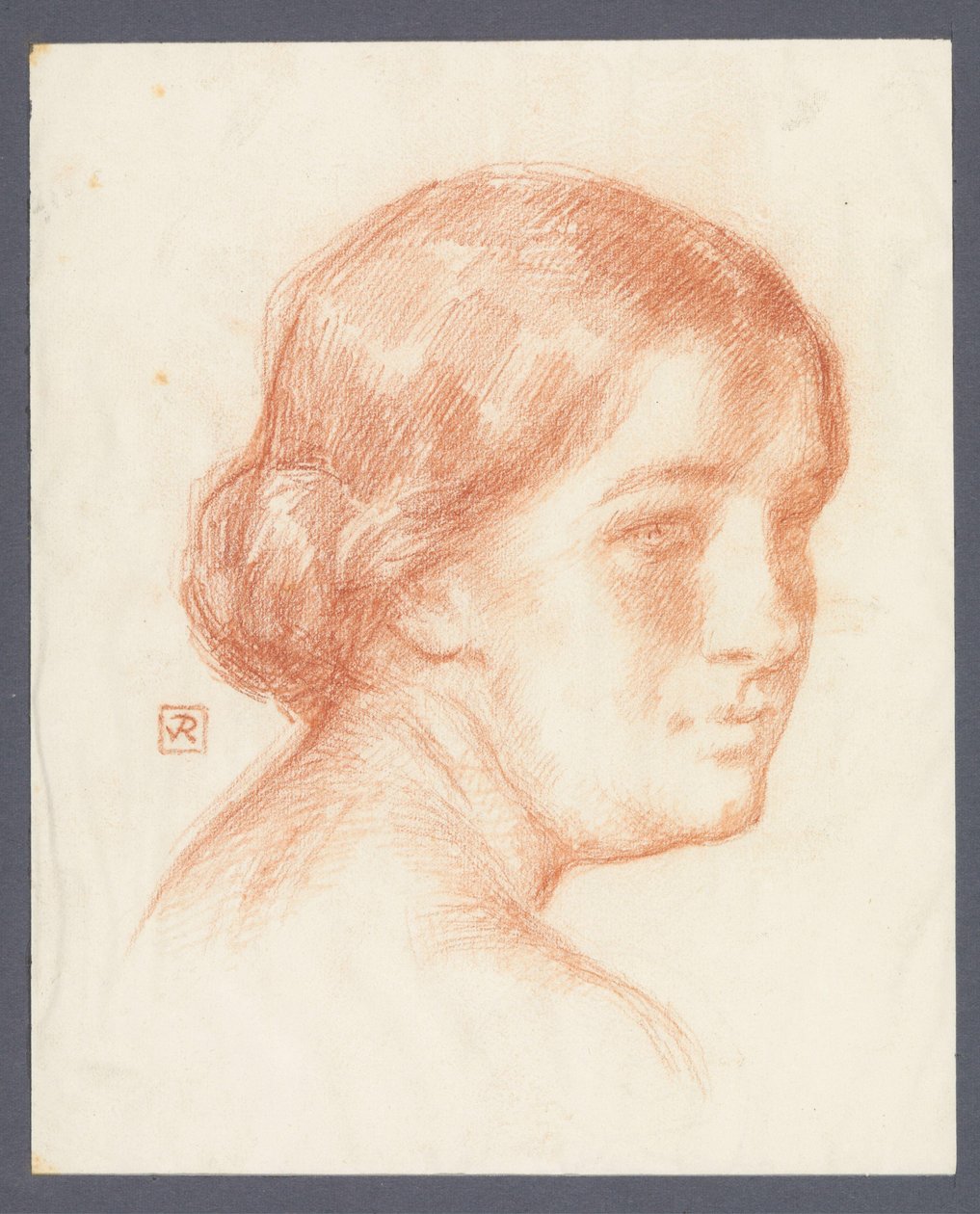 Bilinmeyen bir kadının portresi by Theo Van Rysselberghe (signed by artist)