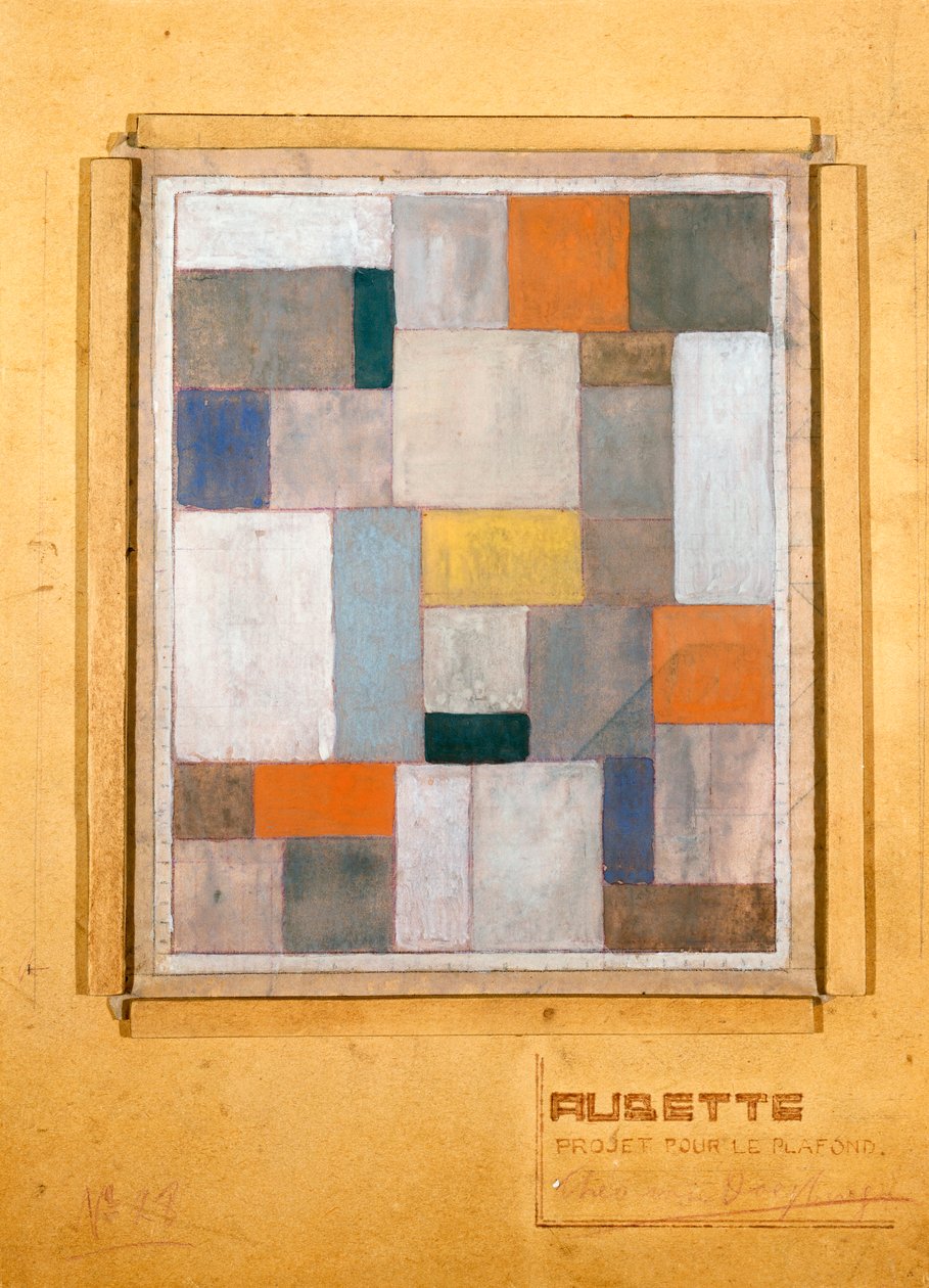 Aubette, Sahne Tasarımı, Le Plafond için, 1926 by Theo van Doesburg