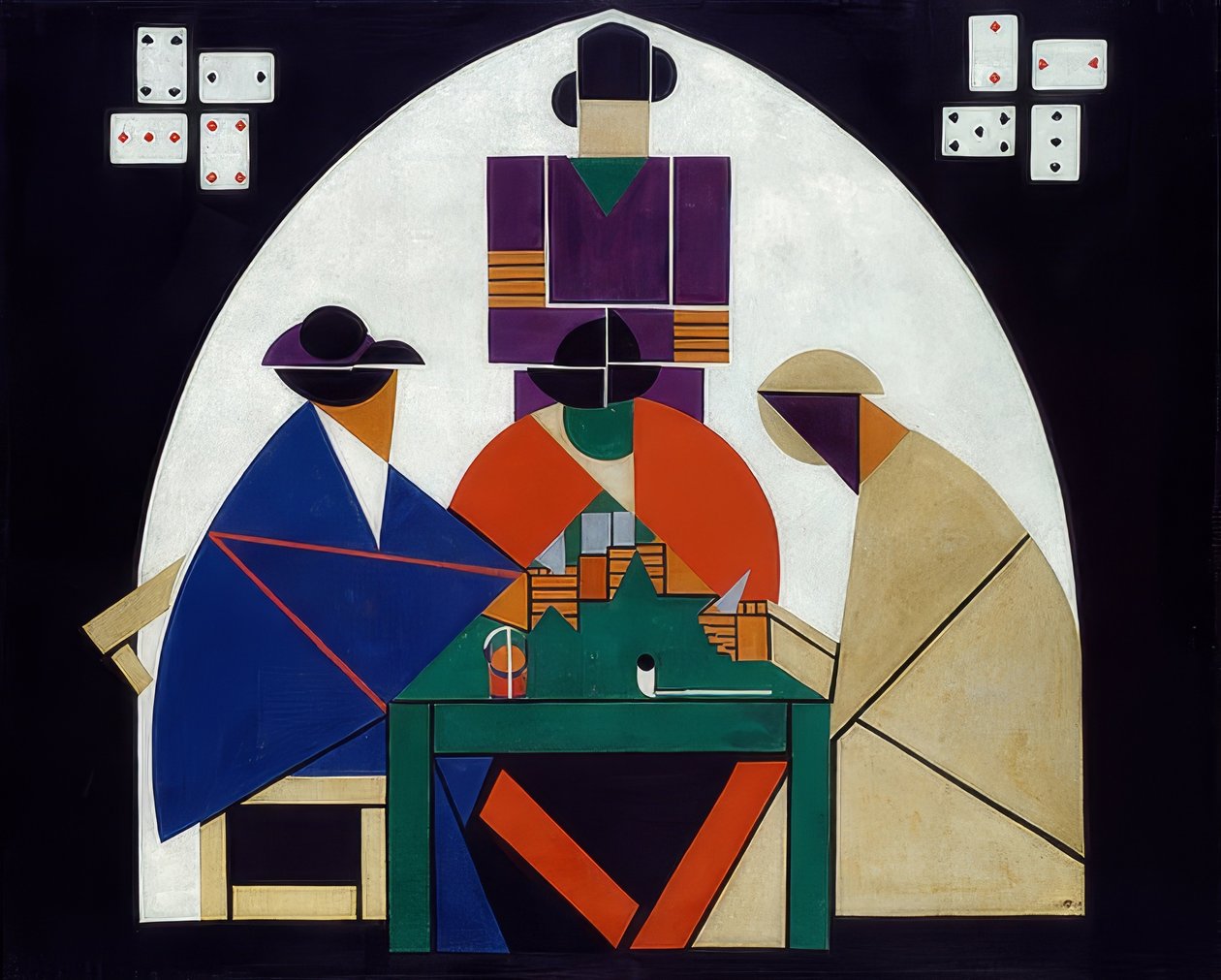 Kart oyuncusu. 1916-17 by Theo van Doesburg
