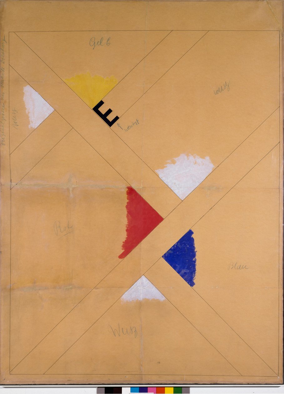 Van Doesburg sergisi için bitmemiş poster (karma teknik by Theo van Doesburg