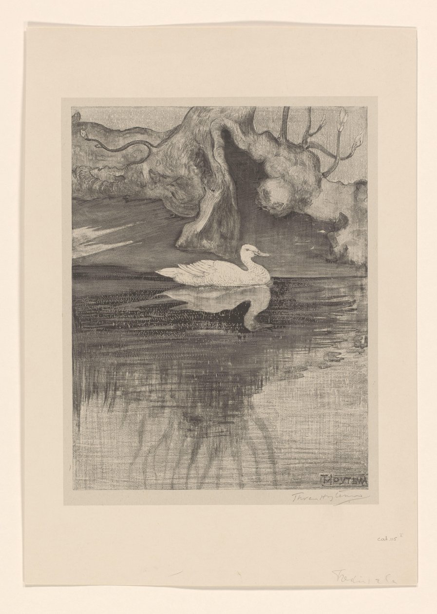 ördek ile gölet by Theo van Hoytema (signed by artist)