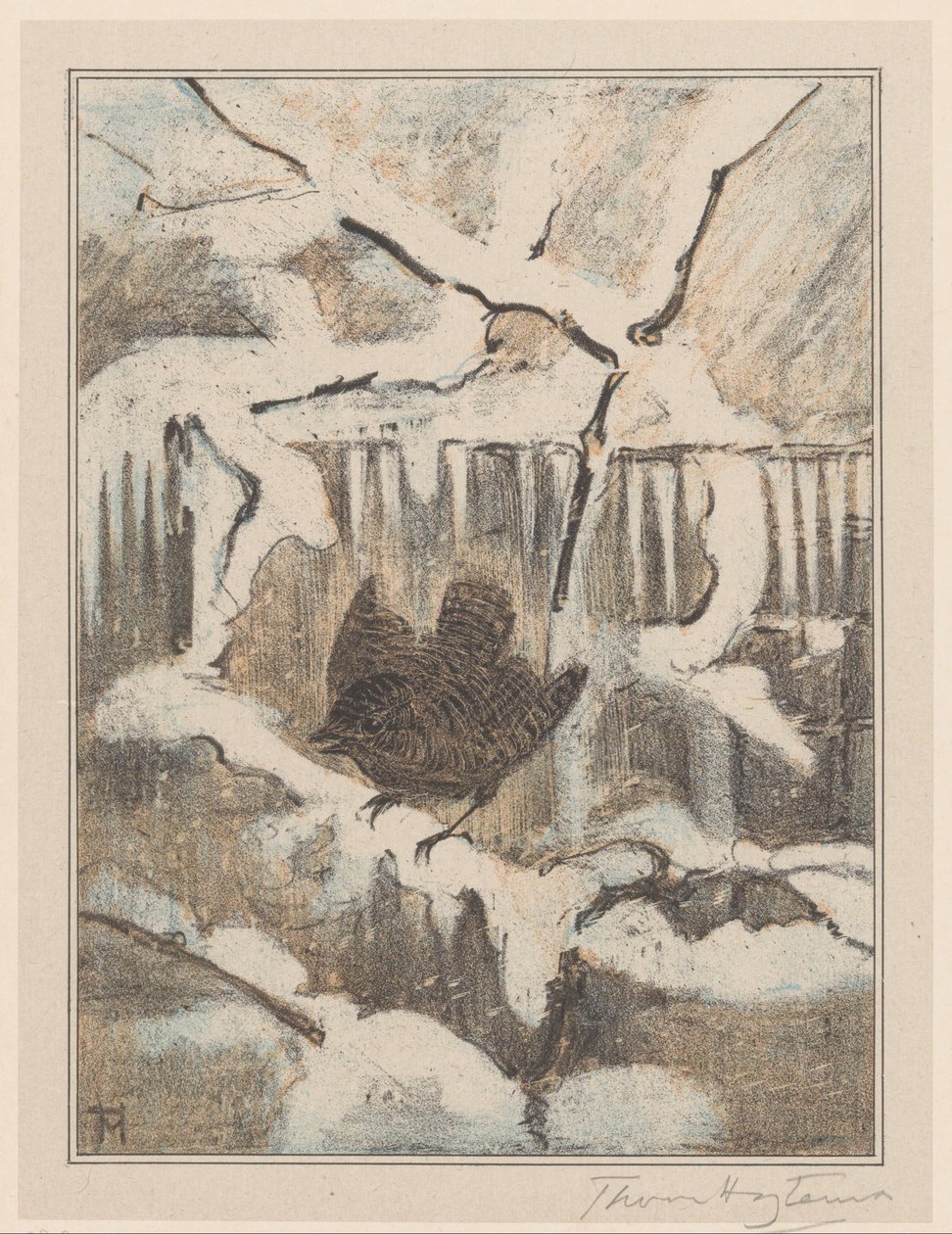 Karlı dalda çalıkuşu by Theo van Hoytema (signed by artist)