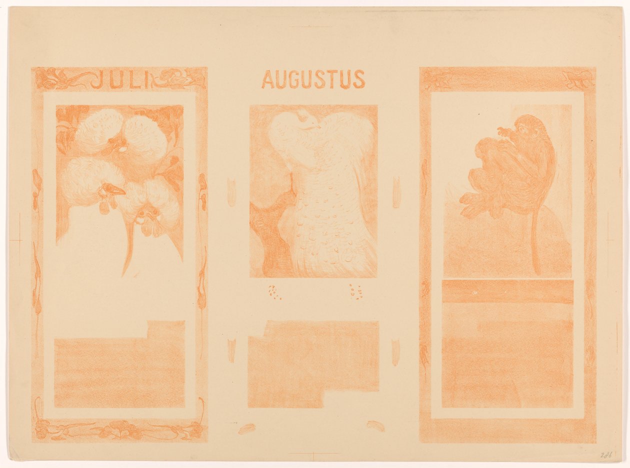 Temmuz, Ağustos ve Kasım 1910 Takvimleri by Theo van Hoytema