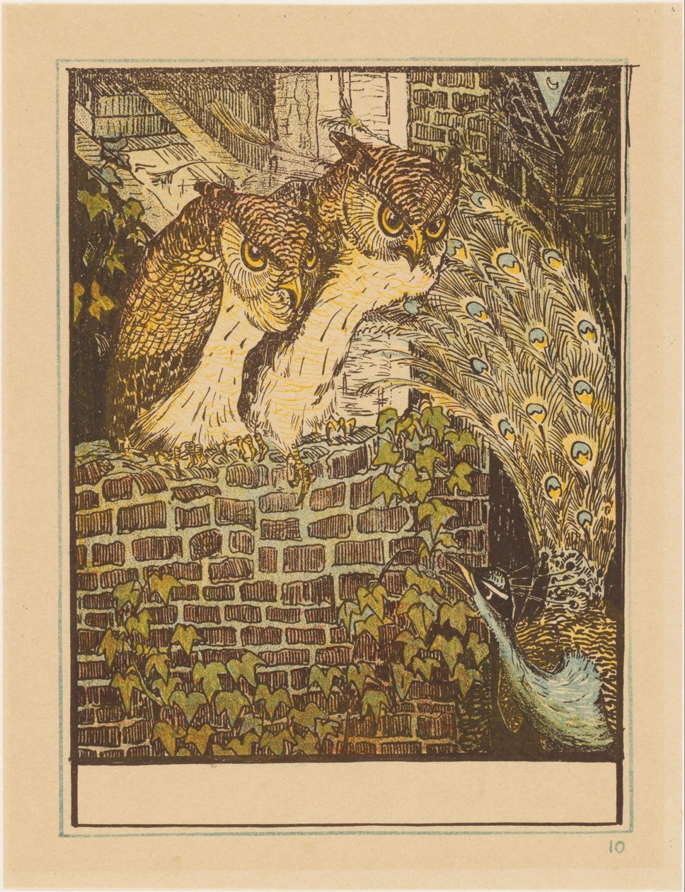 Bir duvarda iki baykuş by Theo van Hoytema