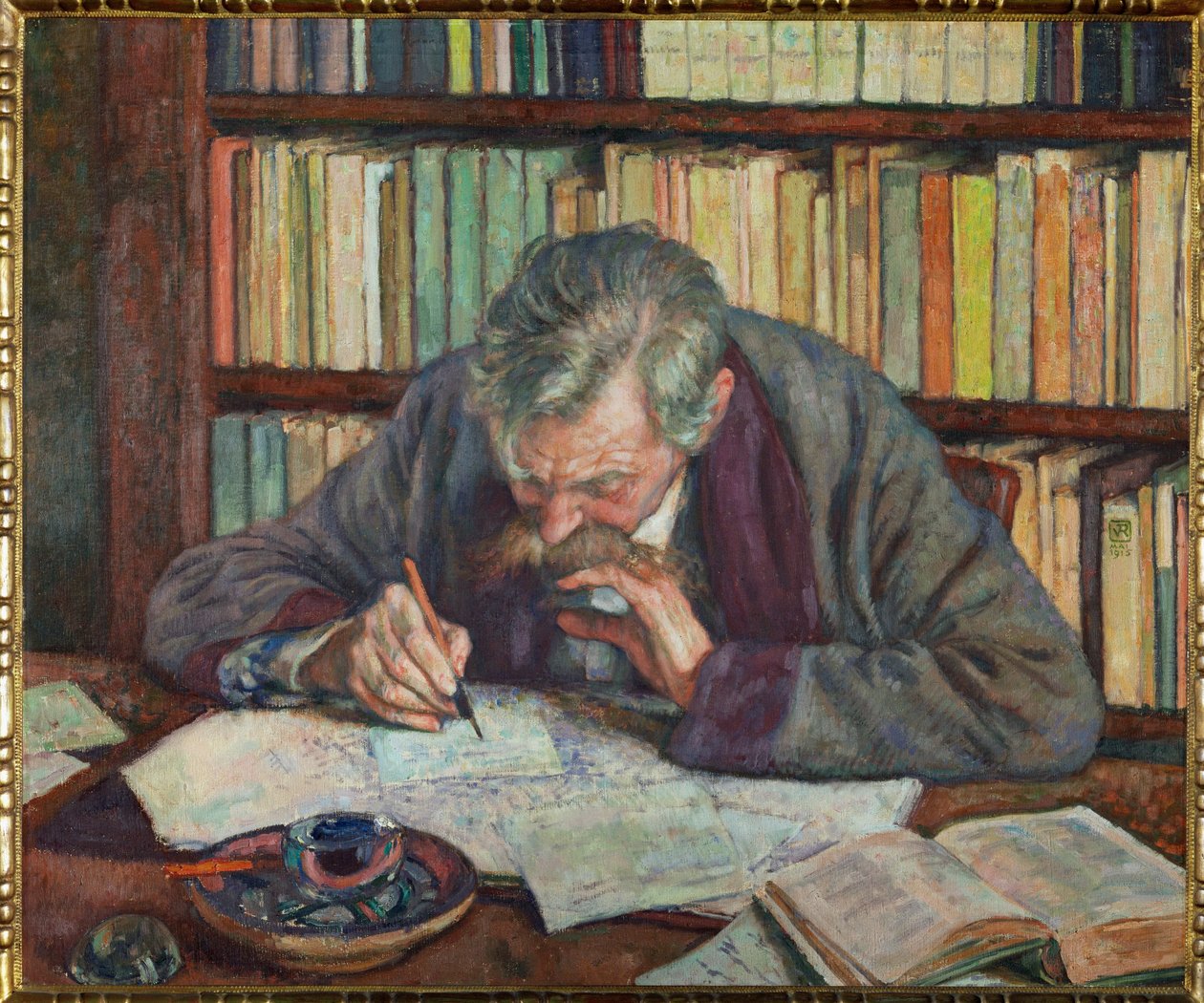 Belçikalı yazar Emile Verhaeren (tuval üzerine resim) by Theo van Rysselberghe
