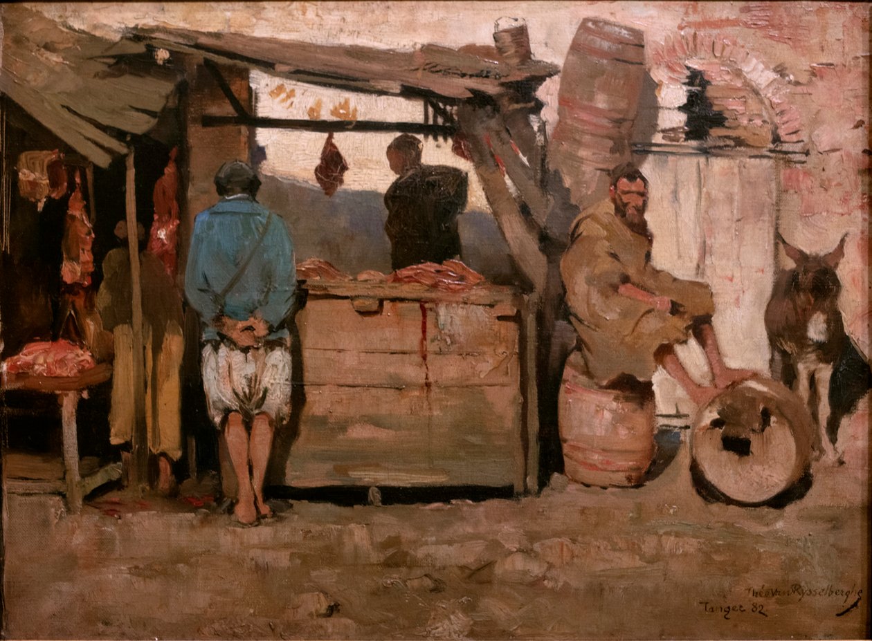 Tanger'da kasaplık by Théo van Rysselberghe