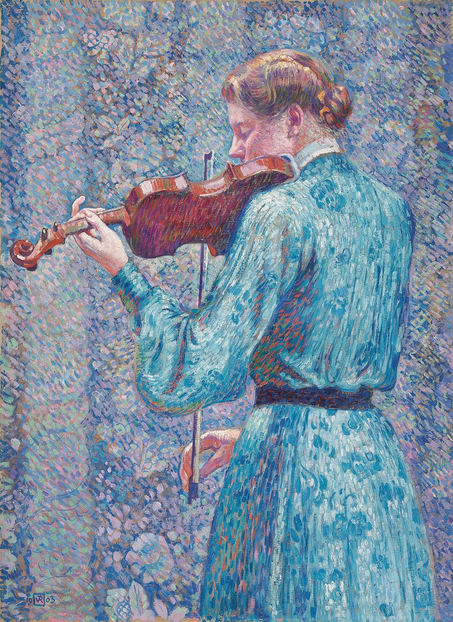 Marie-Anne Weber Keman Çalıyor, 1903 by Théo van Rysselberghe