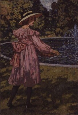 Sanatçının Kızının Portresi, Elizabeth, c.1910 (tuval üzerine yağlı boya) by Théo van Rysselberghe
