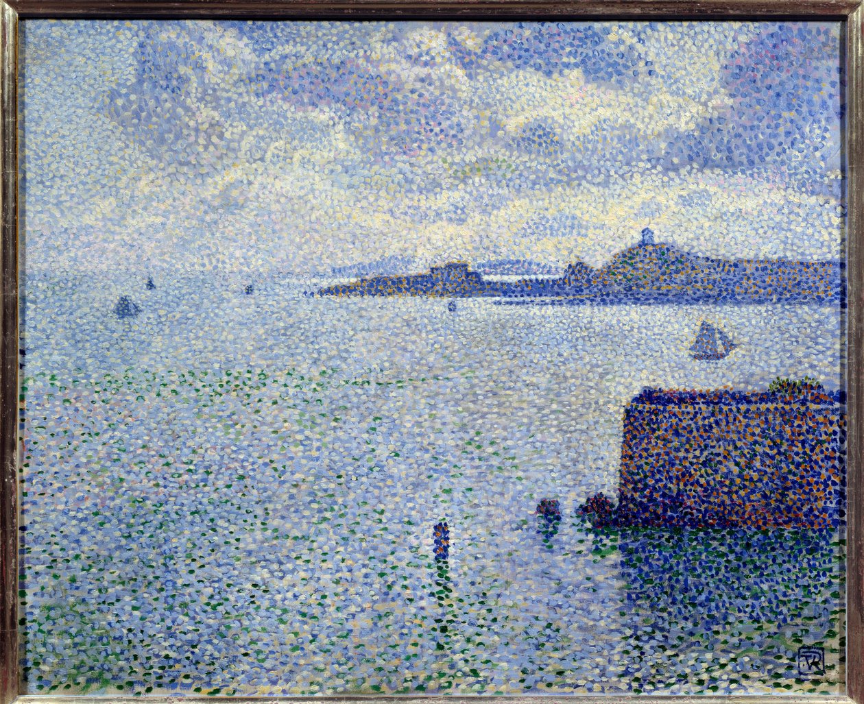 Yelkenliler ve haliç. Theodore Van Rysselberghe (1862-1926), Bel. by Théo van Rysselberghe