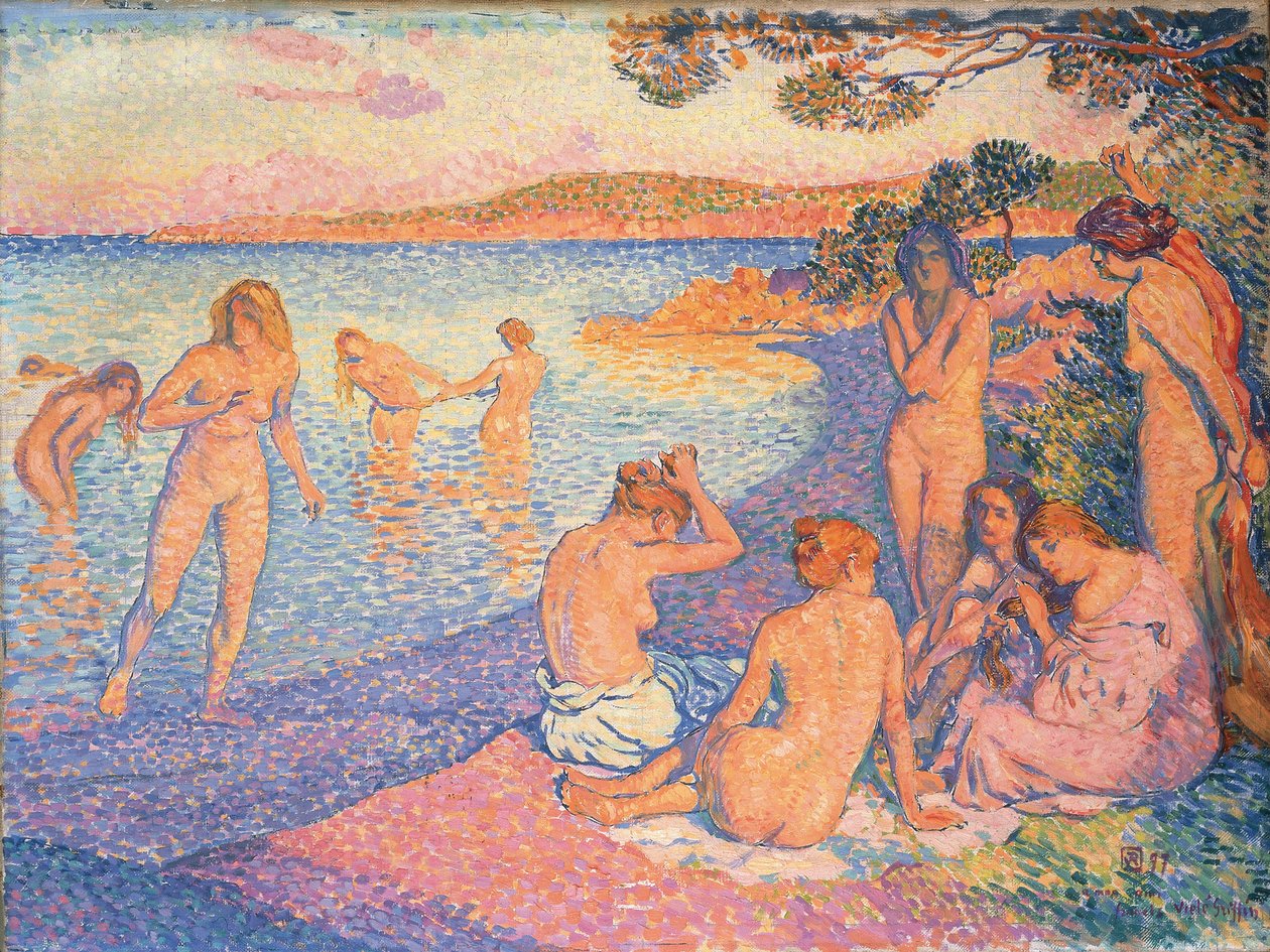 Gun batimi; Yanan Saat, 1897 by Théo van Rysselberghe