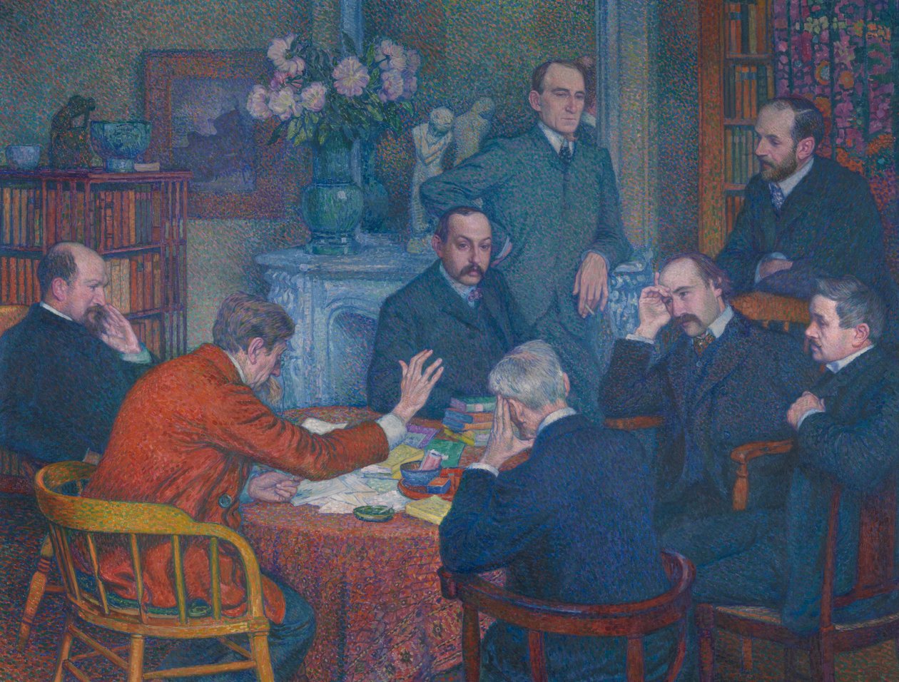 Emile Verhaeren tarafından verilen konferans by Theo van Rysselberghe