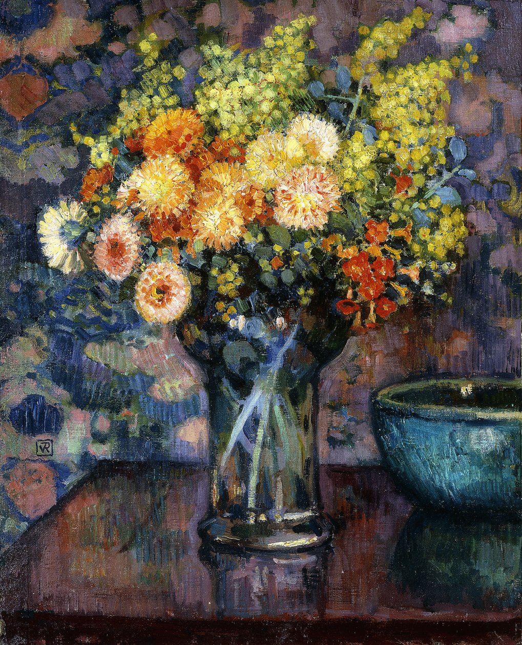 Çiçek vazosu; Çiçek Vazosu, c.1911 by Théo van Rysselberghe