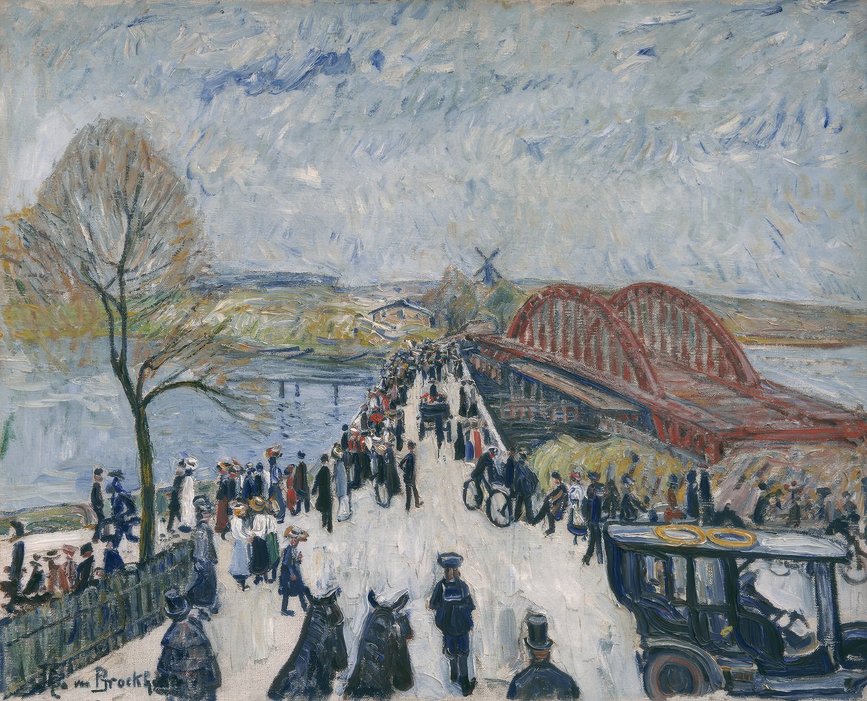 Baumgartenbrück yakınlarındaki Havel köprüsünün törenle açılışı by Theo von Brockhusen