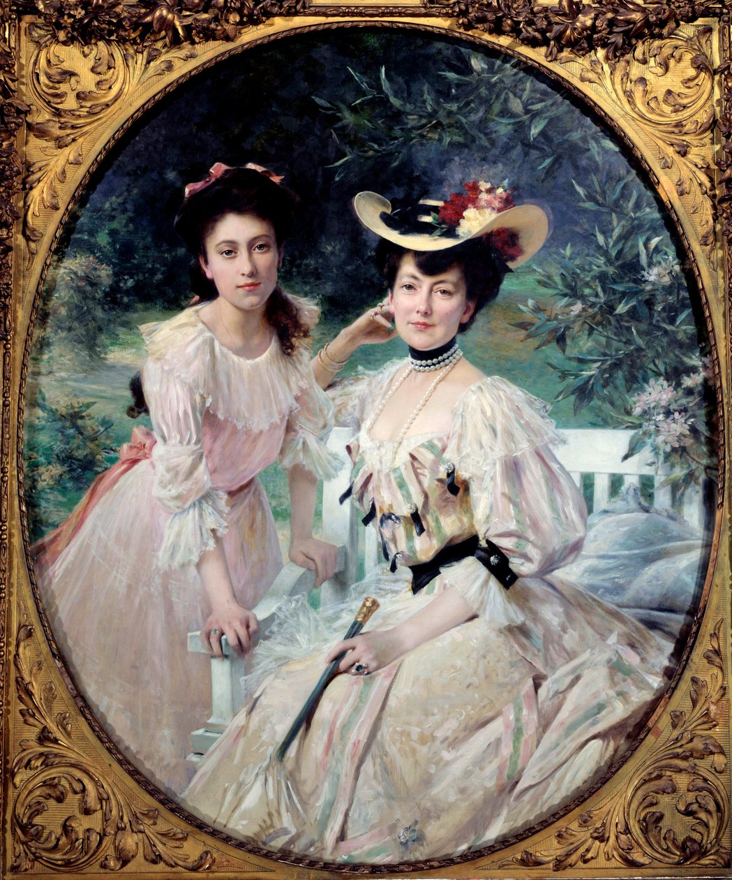 Madame Collas ve Kızının Portresi, Theobald Chartran (1849-1907) tarafından Tablo 1903 Güneş. 1,63x1,3 m Paris, Orsay Müzesi by Theobald Chartran