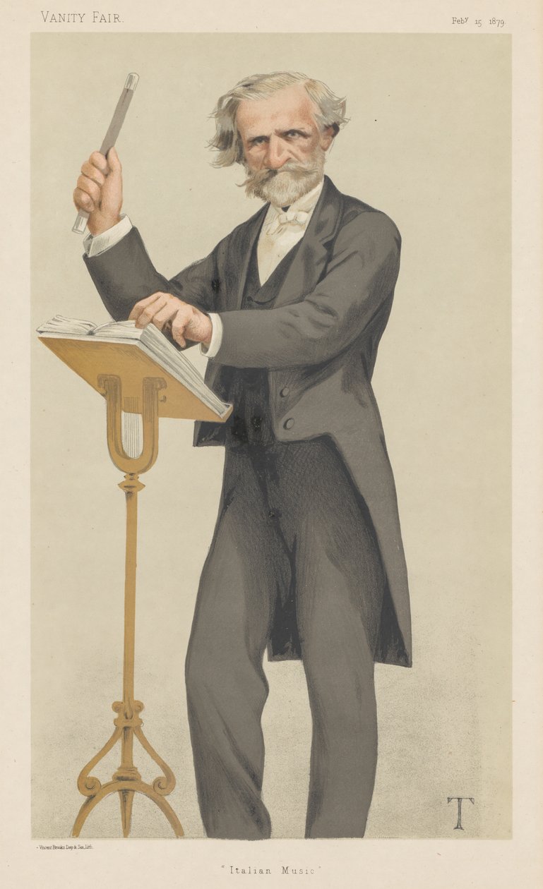Vanity Fair: İtalyan Müziği, 1879. by Theobald Chartran