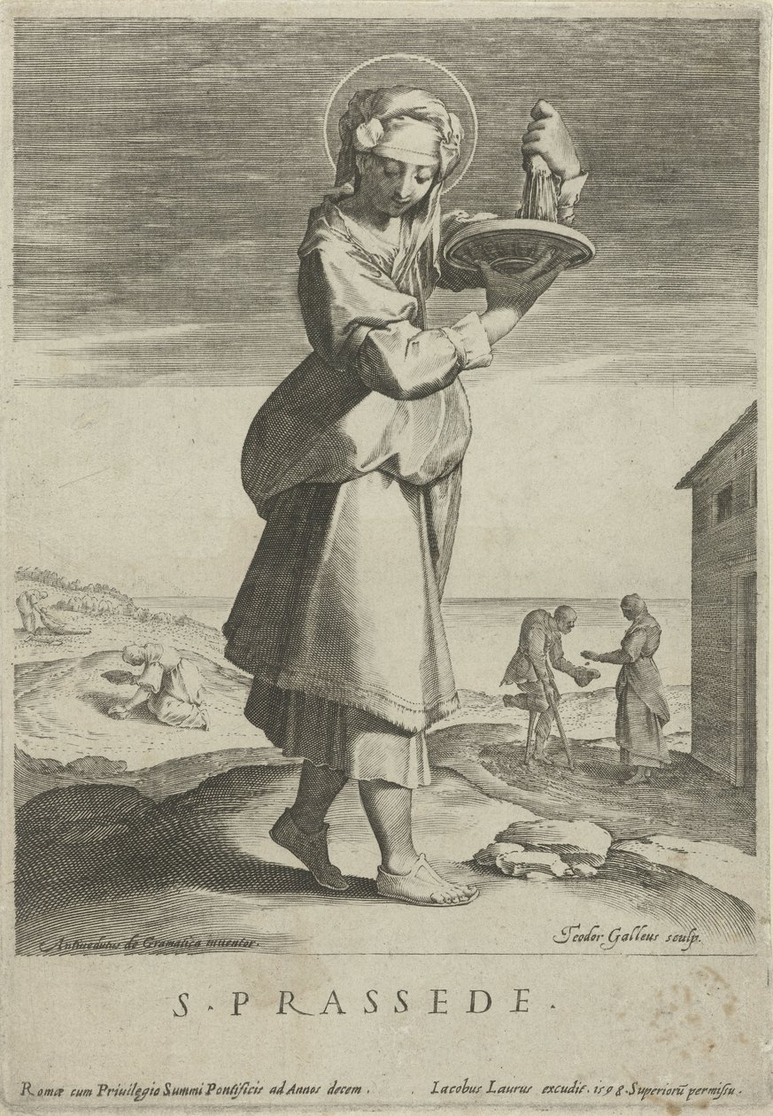 Heilige Praxedis S. Prassede (nesne üzerindeki başlık) by Theodoor Galle