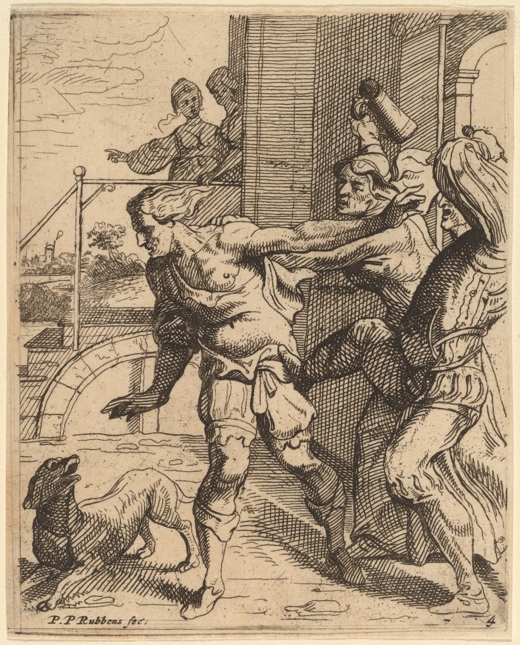 Tavernadan Sürülmüş Müsrif Oğul by Theodoor van Thulden after Sir Peter Paul Rubens