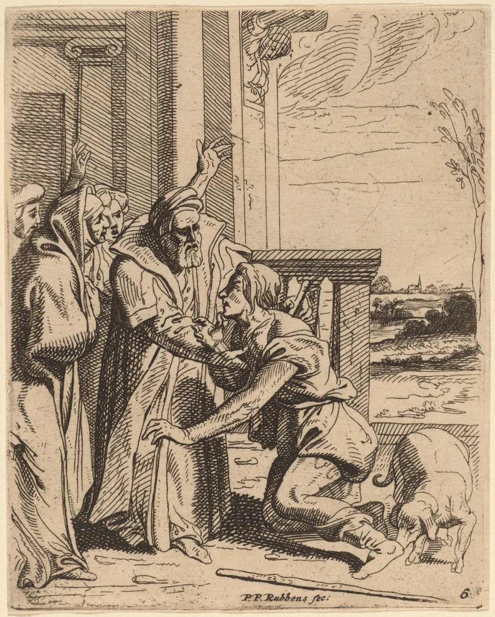 Babasının Karşıladığı Müsrif Oğul by Theodoor van Thulden after Sir Peter Paul Rubens