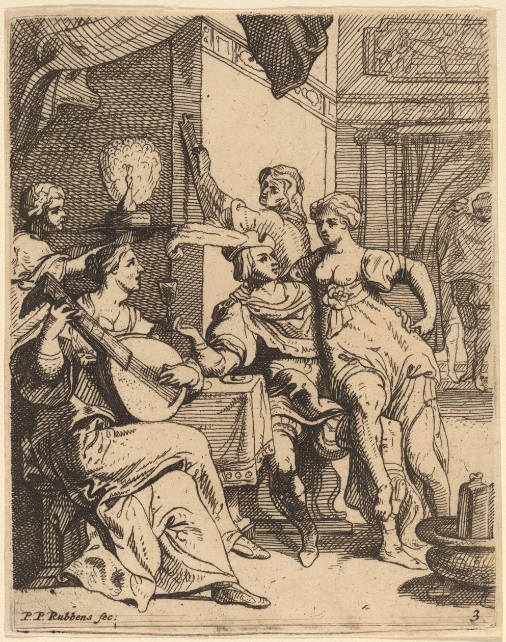 Müsrif, Tavernada Maddesini İsraf Eder by Theodoor van Thulden after Sir Peter Paul Rubens