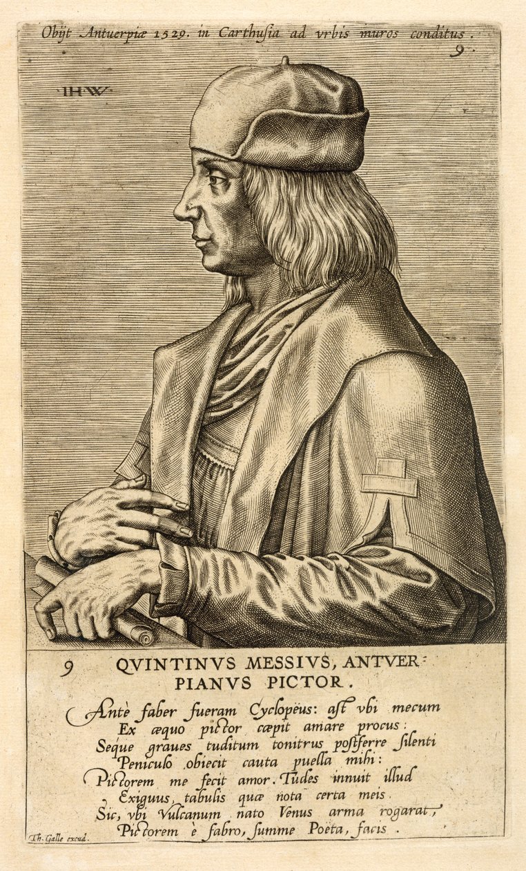 Portrait of Quentin Messys  by Theodor Galle