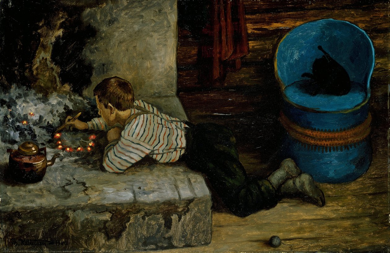 Kül Delikanlı, Külleri dürtüyor by Theodor Kittelsen