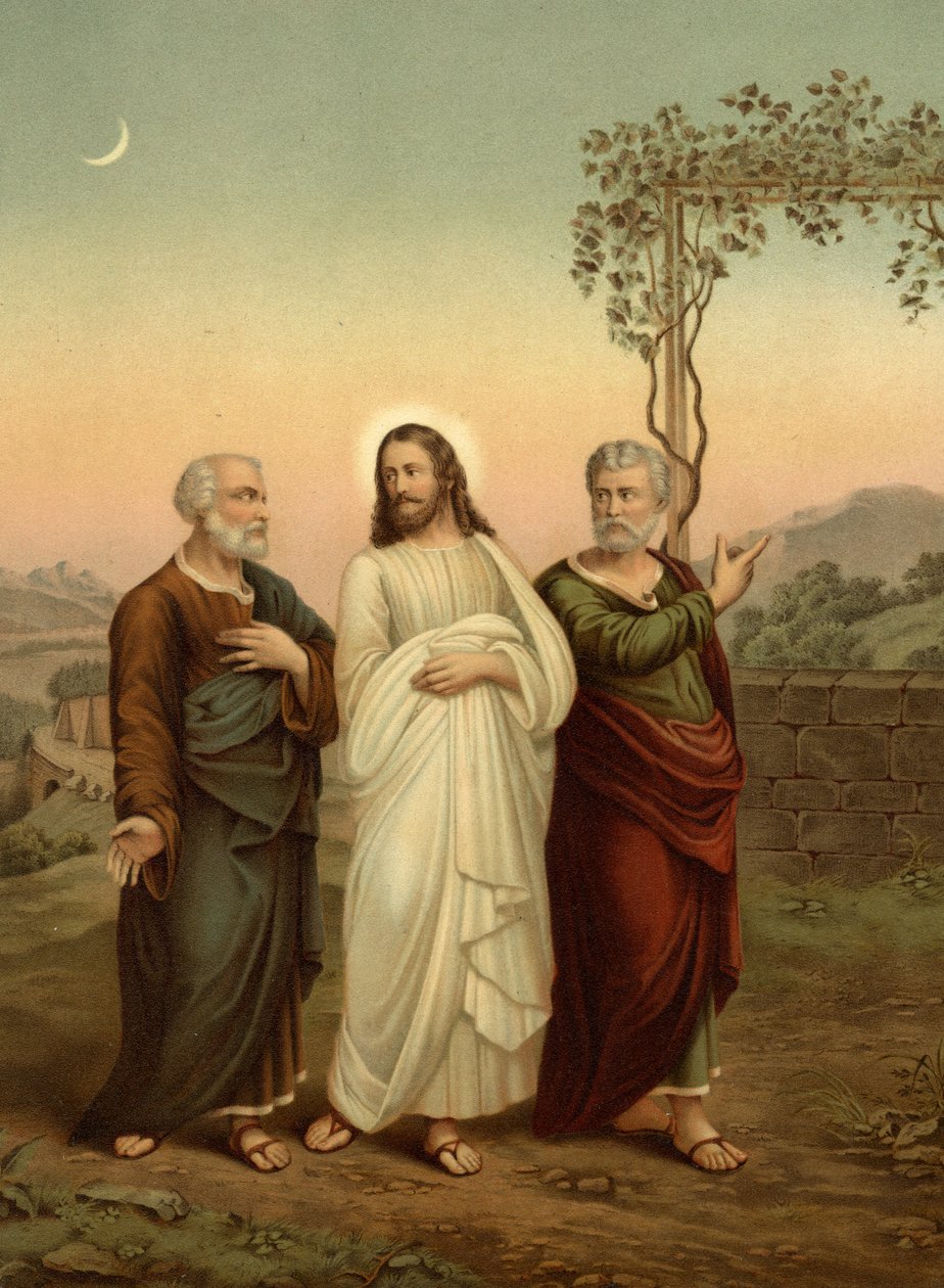 Christ and the Disciples of Emmaus  by Theodor Klenk