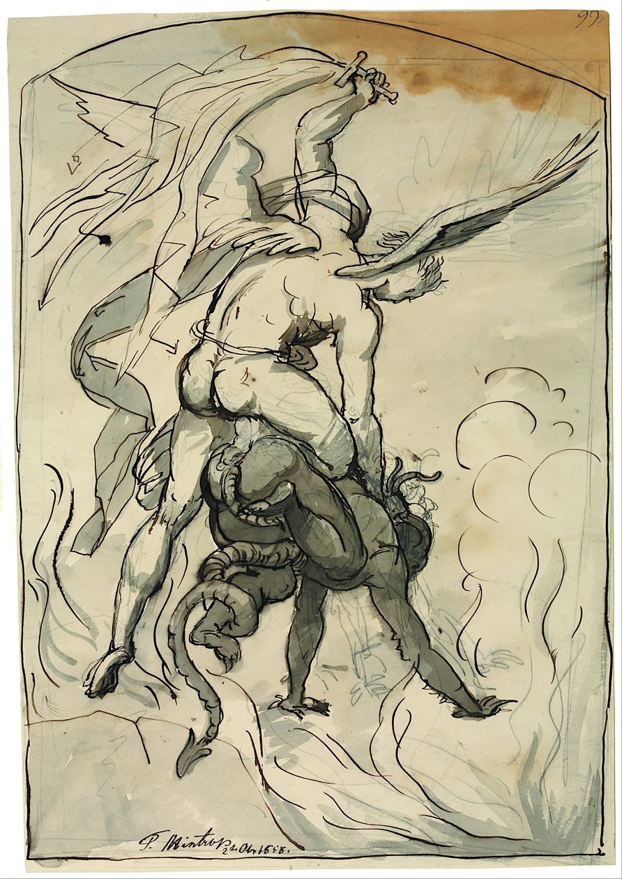 Aziz Michael Şeytanla Savaşıyor by Theodor Mintrop