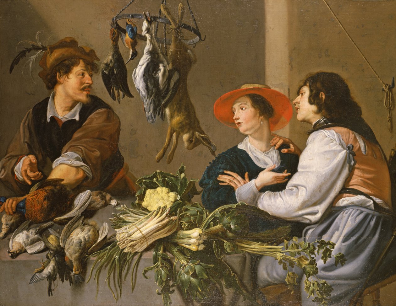 Game and Vegetable Sellers  by Theodor Rombouts