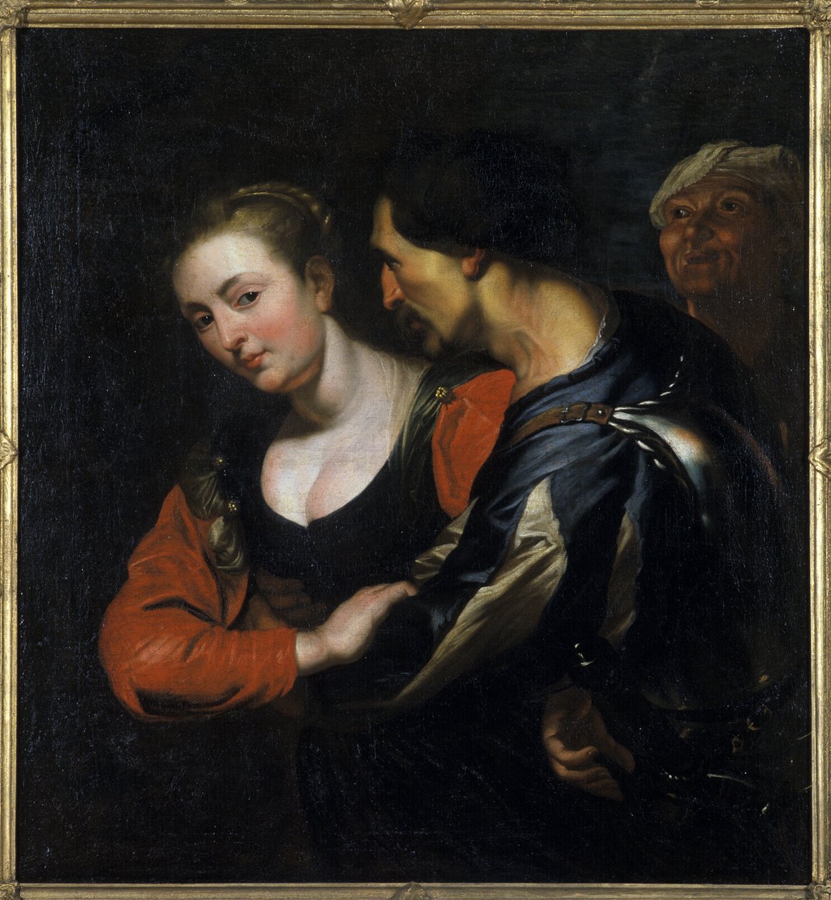 Bir Kadınla Landsknecht by Theodor Rombouts