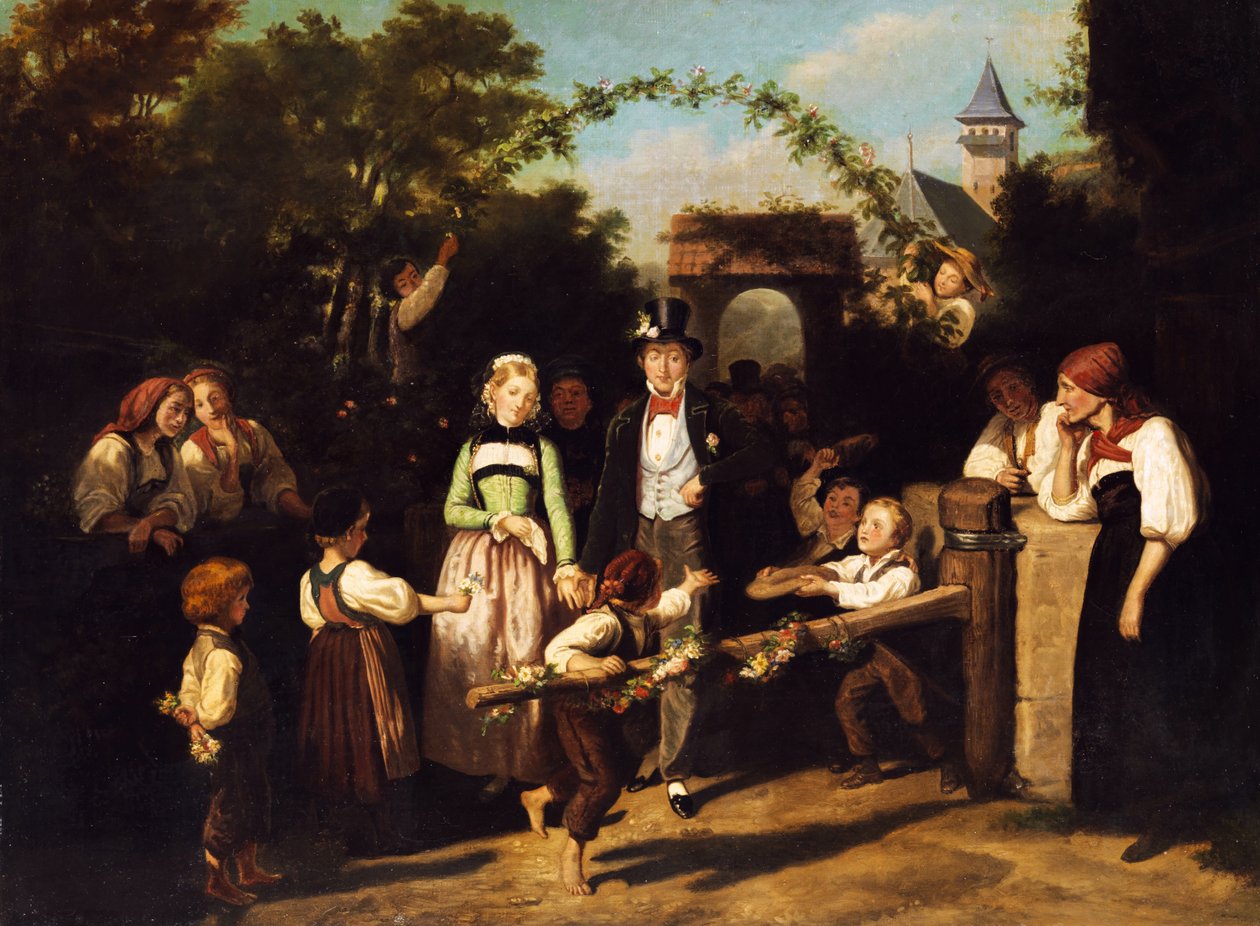 Düğün çiftinin resepsiyonu by Theodor Schüz