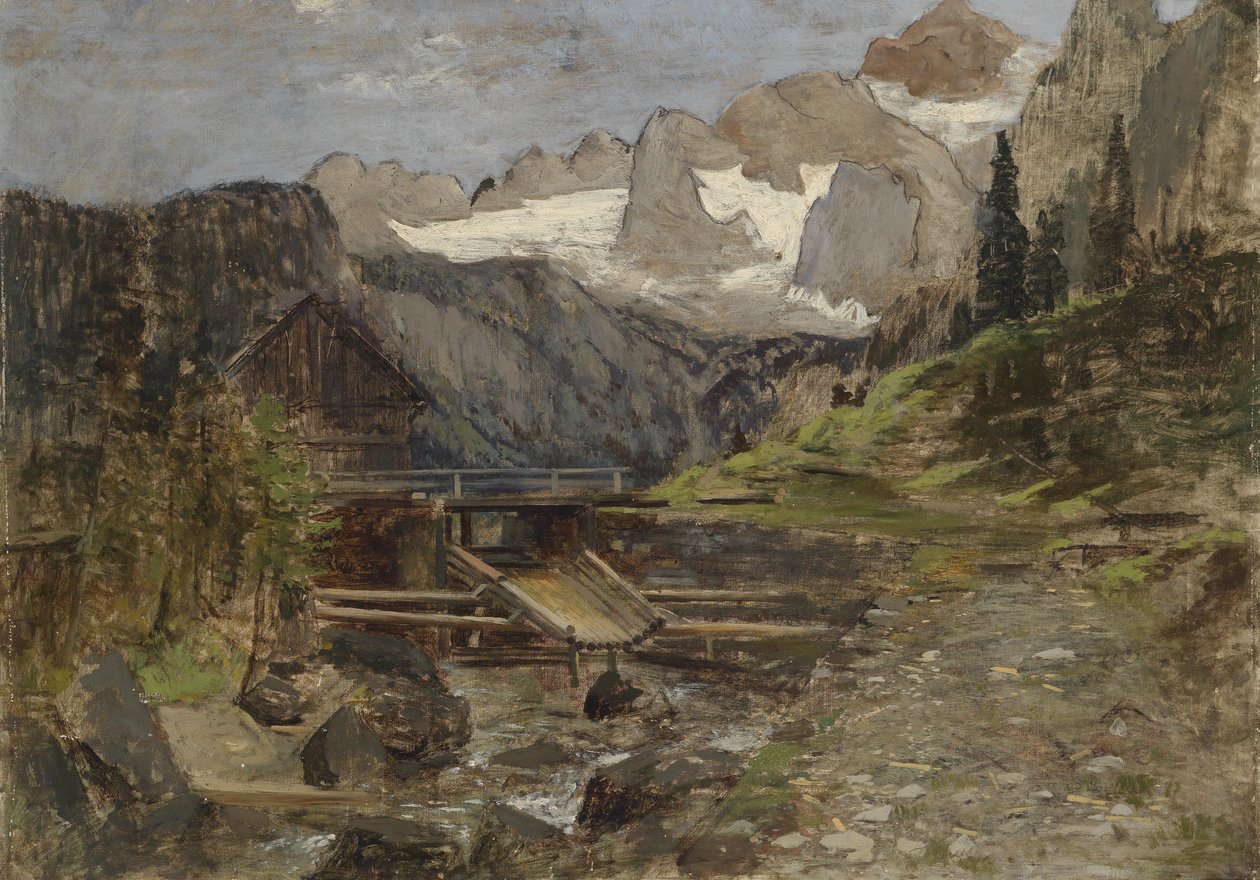 Dachstein ile Gosa değirmeni by Theodor von Hormann