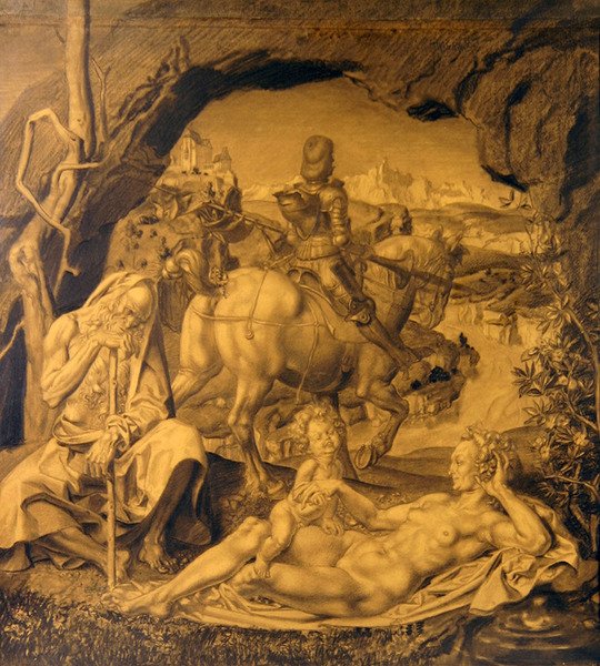 Yaşamın Üç Çağı merkezi paneli by Theodor Baierl