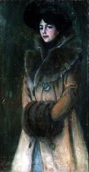 Kürk Manşonlu Bayan by Theodor Bruckner