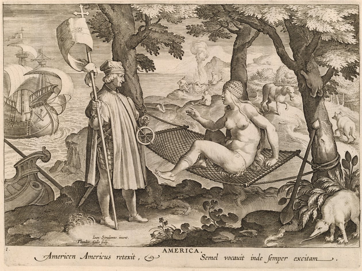 Amerika by Theodor Galle after Jan van der Straet