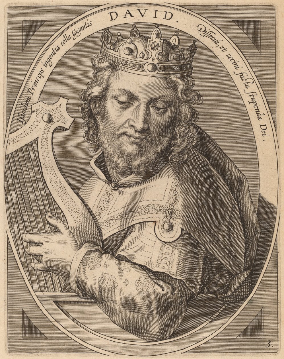 David by Theodor Galle after Jan van der Straet