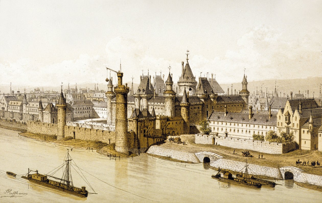 16. yüzyılda Louvre, 1880 dolayları (resim) by Theodor Josef Hubert Hoffbauer